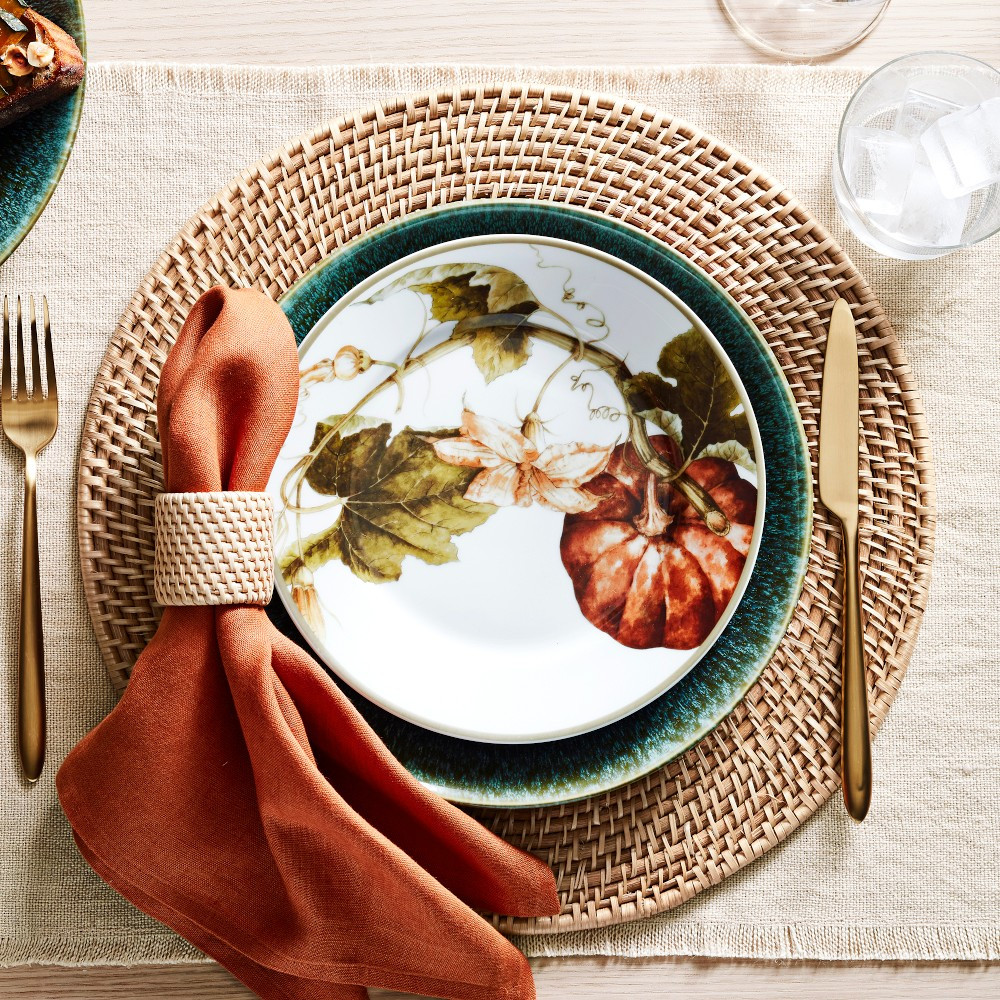 Botanical Pumpkin Salad Plates, Set of 4 | Williams-Sonoma CA