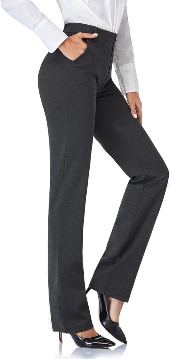 Tapata Women's 28''/30''/32''/34'' Stretchy Straight Dress Pants with Pockets Tall, Petite, Regul... | Amazon (US)