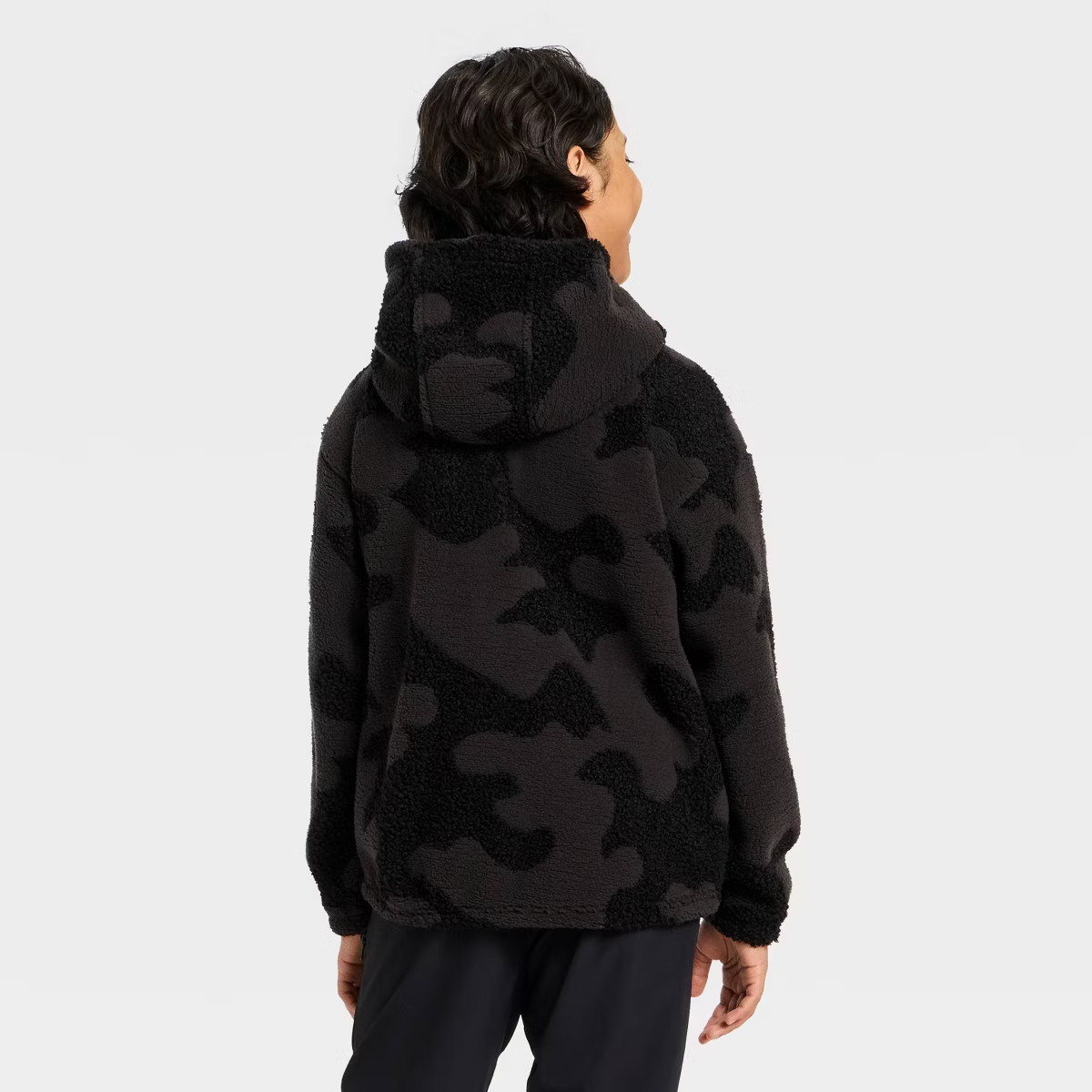 Boys' High-Pile Fleece 1/2 Zip Hoodie - All In Motion™ | Target