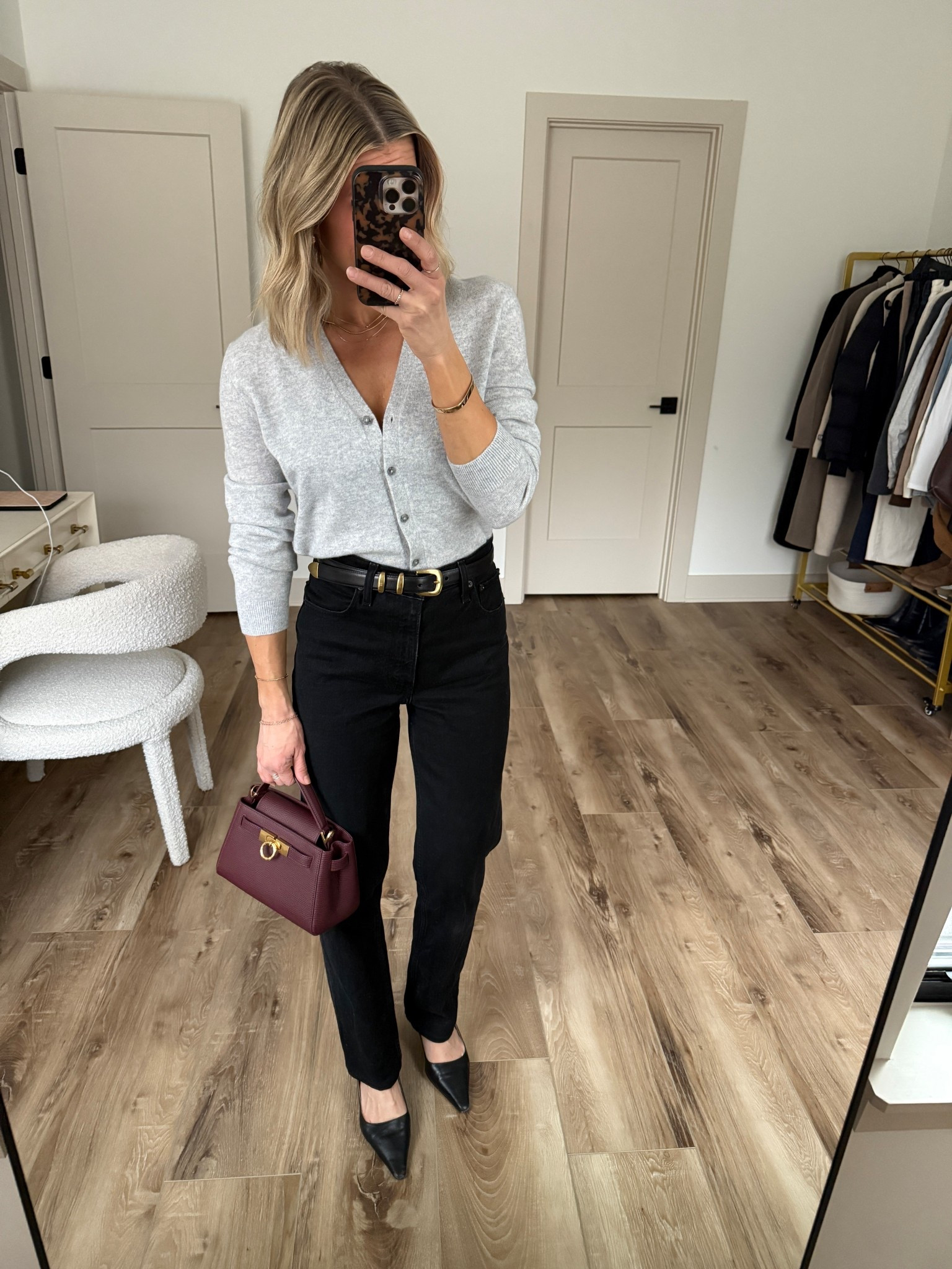 Wearing 26/regular jeans, small belt, small cardigan, heels tts

#LTKootd #LTKgrwm #LTKOver40