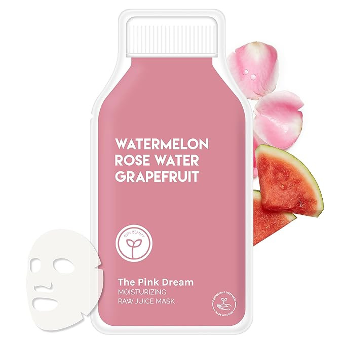 ESW Beauty The Pink Dream - Moisturizing Raw Juice Face Mask - Hydrating with Watermelon, Rose Wa... | Amazon (US)