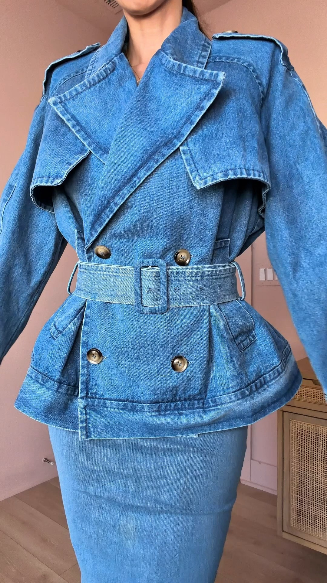 Outfit of the day 🩵

Honestly this Jean jacket is incredibleeee!! I got SO many compliments in this outfit.

The jacket is from jluxlabel “medium wash double breasted denim jacket” and you can use my discount code “Daniellelodge” until 3/5 

The dress is discontinued so I linked some denim dress alternatives. 

#LTKootd