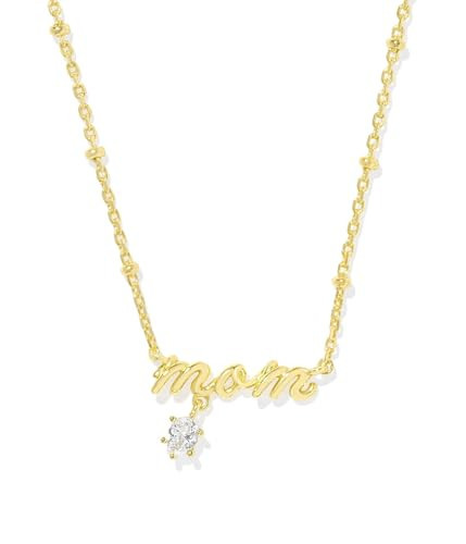 Kendra Scott Womens Mom Crystal Short Pendant Necklace Gold One Size One Size | Amazon (US)