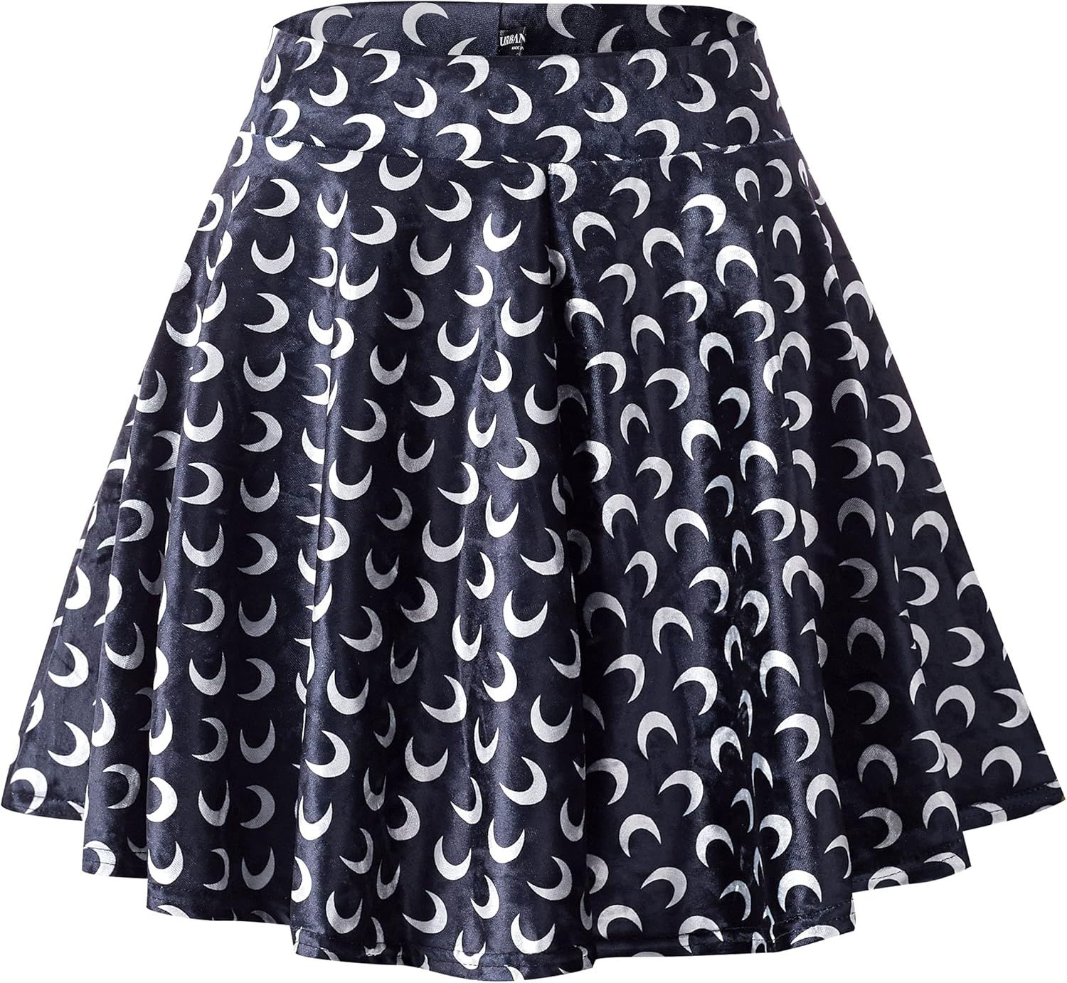 Urban CoCo Women's Vintage Velvet Stretchy Mini Flared Skater Skirt | Amazon (US)