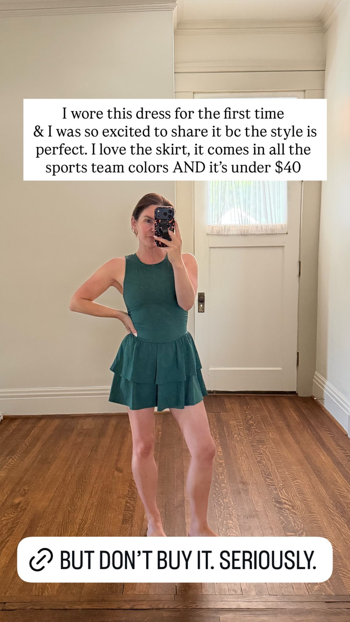 I wore this dress for the first time
& I was so excited to share it be the style is perfect. I love the skirt, it comes in all the sports team colors AND it's under $40

#LTKootd #LTKdayinmylife #LTKstorytime