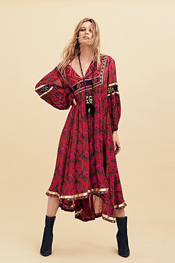 Bold Blooms Embroidered Dress by Free People | Free People (Global - UK&FR Excluded)