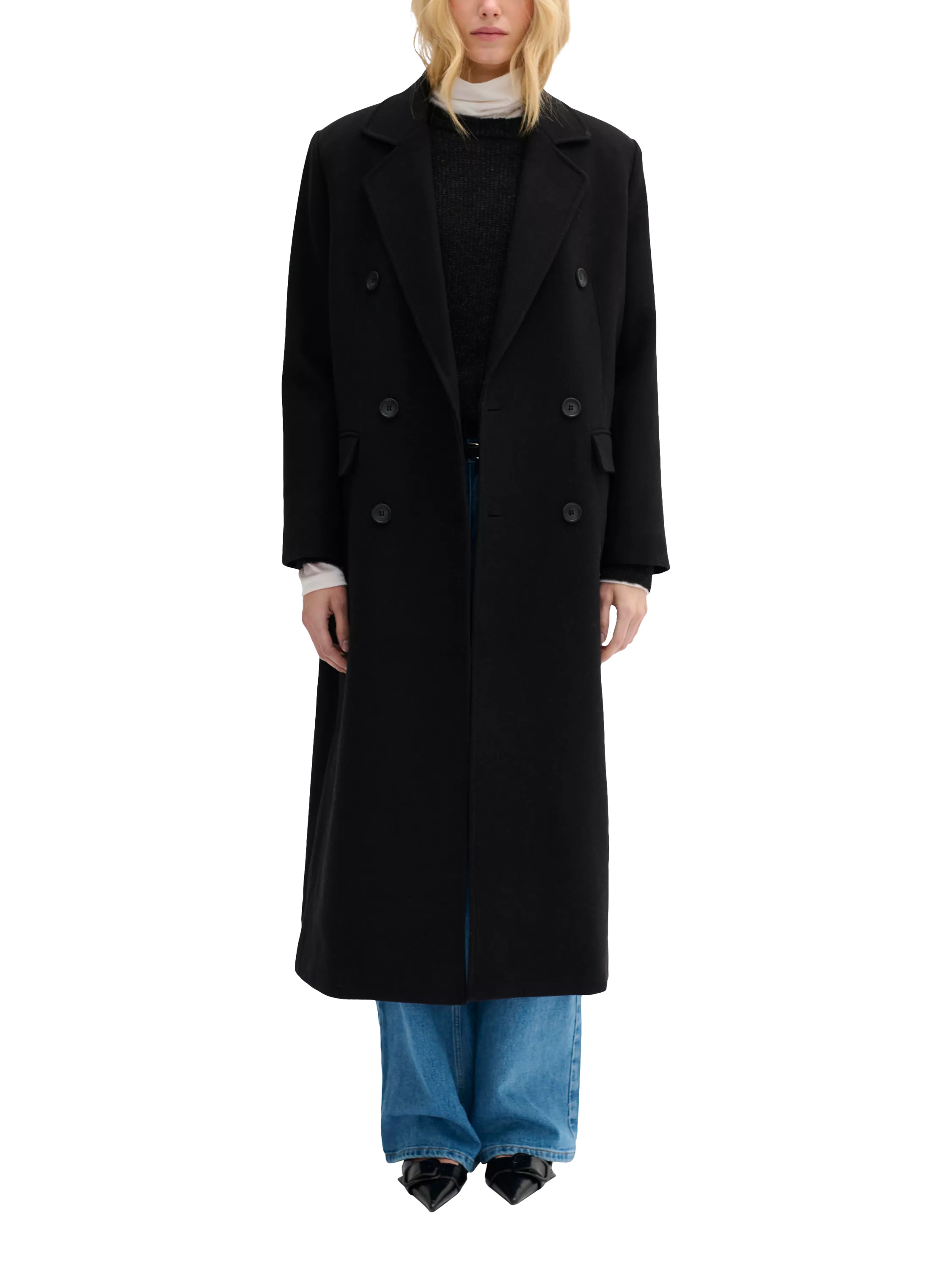 MY ESSENTIAL WARDROBEFrannie Wool Blend Coat, Black | John Lewis (UK)