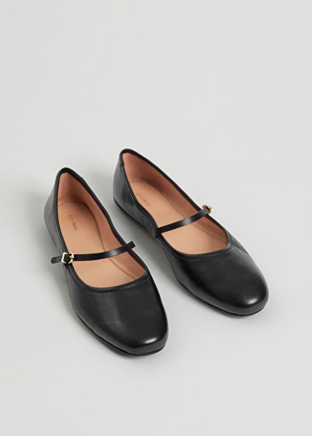 Mary Jane Leather Ballerina Flats - Black - & Other Stories NL | & Other Stories (EU + UK)