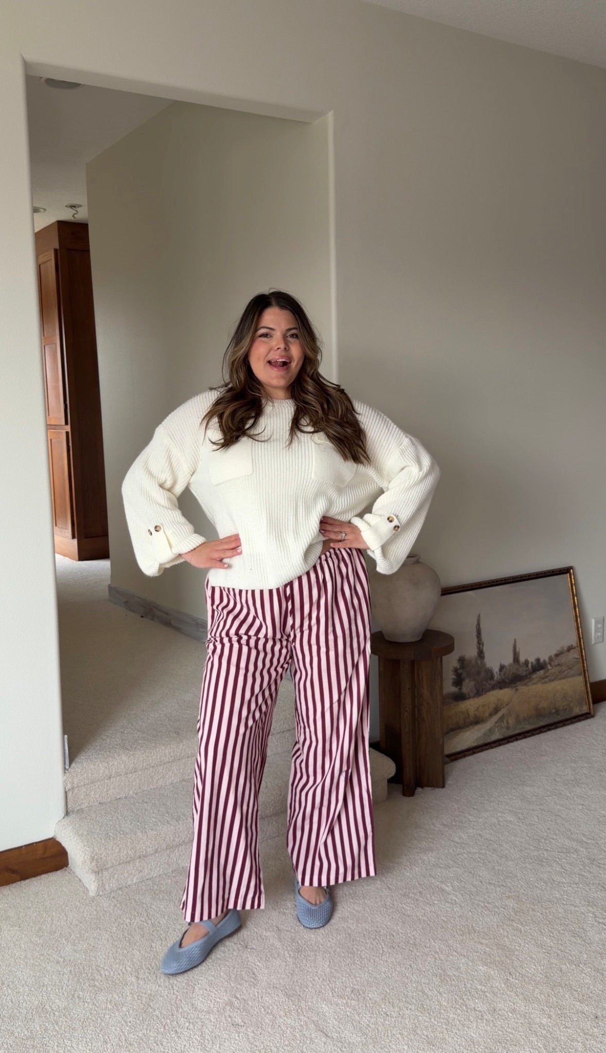 

Spring teacher friendly outfit, pants size XL from Walmart! 

Midsize size 14