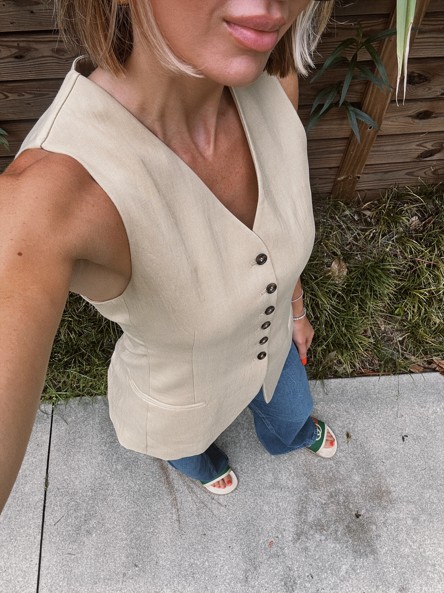 I believe my vest is sold out, but I like the revolve one even more!

#LTKOver40 #LTKStyleTip #LTKFindsUnder100