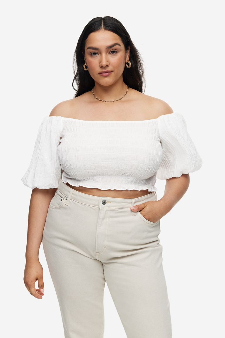 Smocked Off-the-shoulder Top | H&M (US + CA)