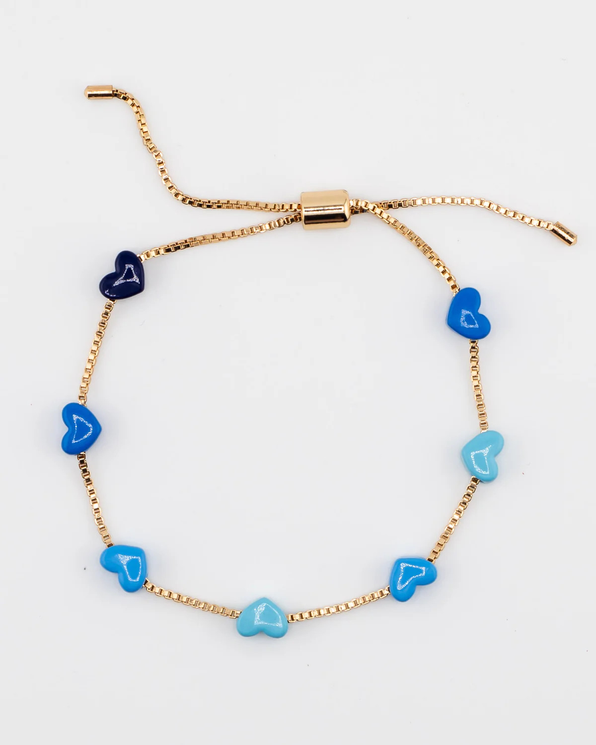 Blue Adjustable Heart Bracelet | Kaleidoscope Living