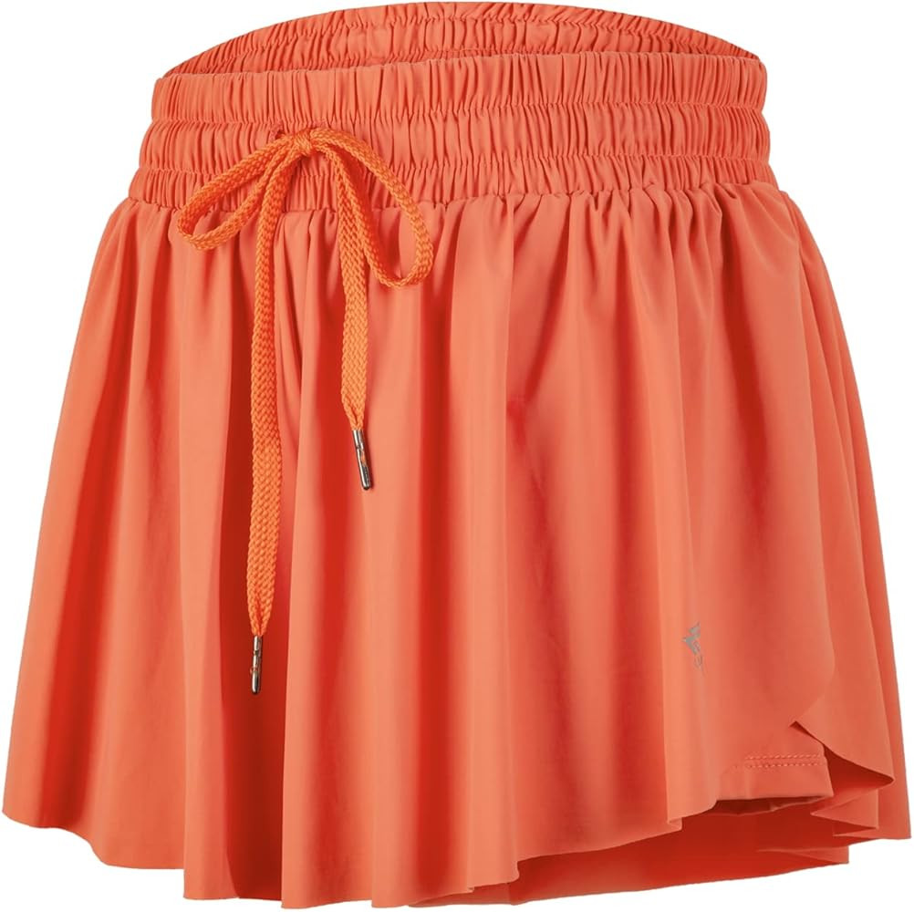 luogongzi 2 in 1 Flowy Running Shorts for Women Gym Yoga Athletic Womens Workout Biker Spandex Lo... | Amazon (US)