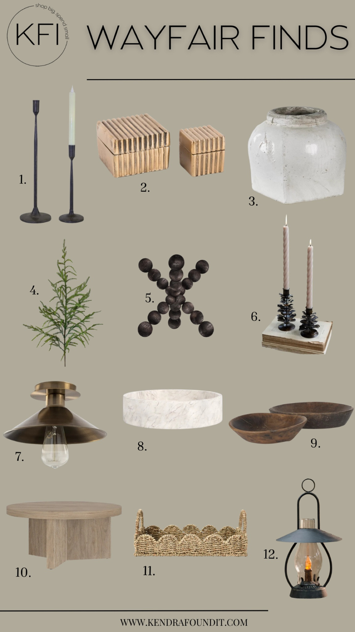 It’s time for some new Wayfair finds! I’ve rounded up some modern organic home decor, many of which are perfect as coffee table decor.  👏🏻 But you can absolutely use them any way you want, and as always, they are affordable. I found a rustic vintage style planter, affordable metal taper candle holders, norfolk pine stems, a wicker tray, a tabletop lantern, and so much more. ❤️

I purchased the gold fluted decorative boxes and they are STUNNING in person (check out my LTK posts to see them IRL). They are heavy, solid, and you can even store things inside them. They would also be great on a bedside table, side table, or dining table.

 #wayfairpartner #OnlyAtWayfair #wayfair @wayfair 


#LTKHome #LTKFindsUnder100 #LTKSaleAlert