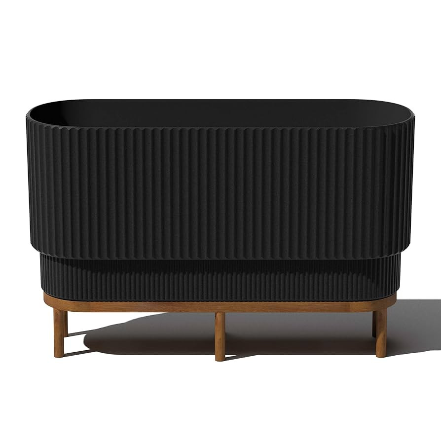 Veradek Demi Series Raised Long Planter for Indoor/Outdoor Use | Made from Plastic & Stone w/Wood... | Amazon (US)