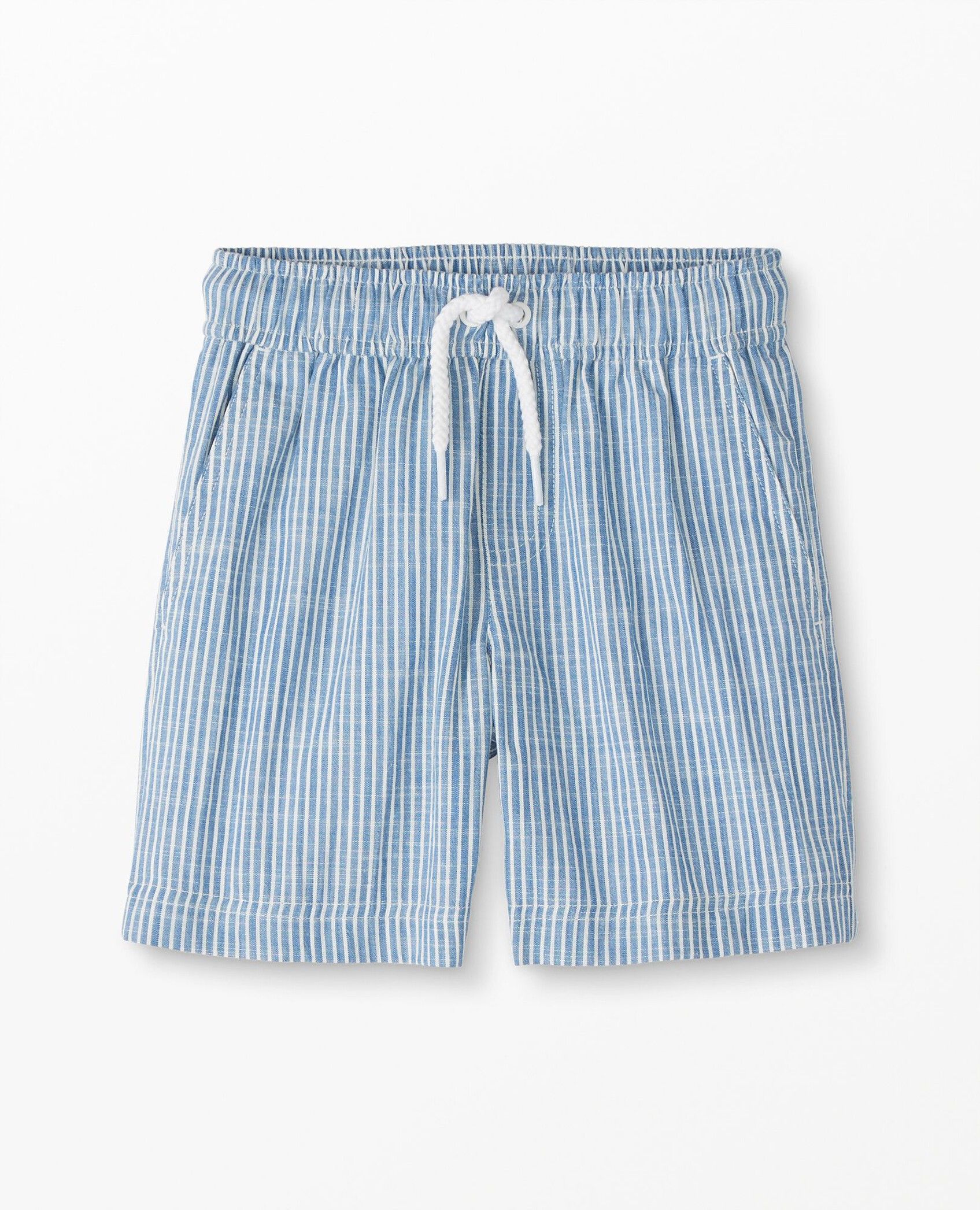 Ticking Stripe Shorts In Cotton Poplin | Hanna Andersson