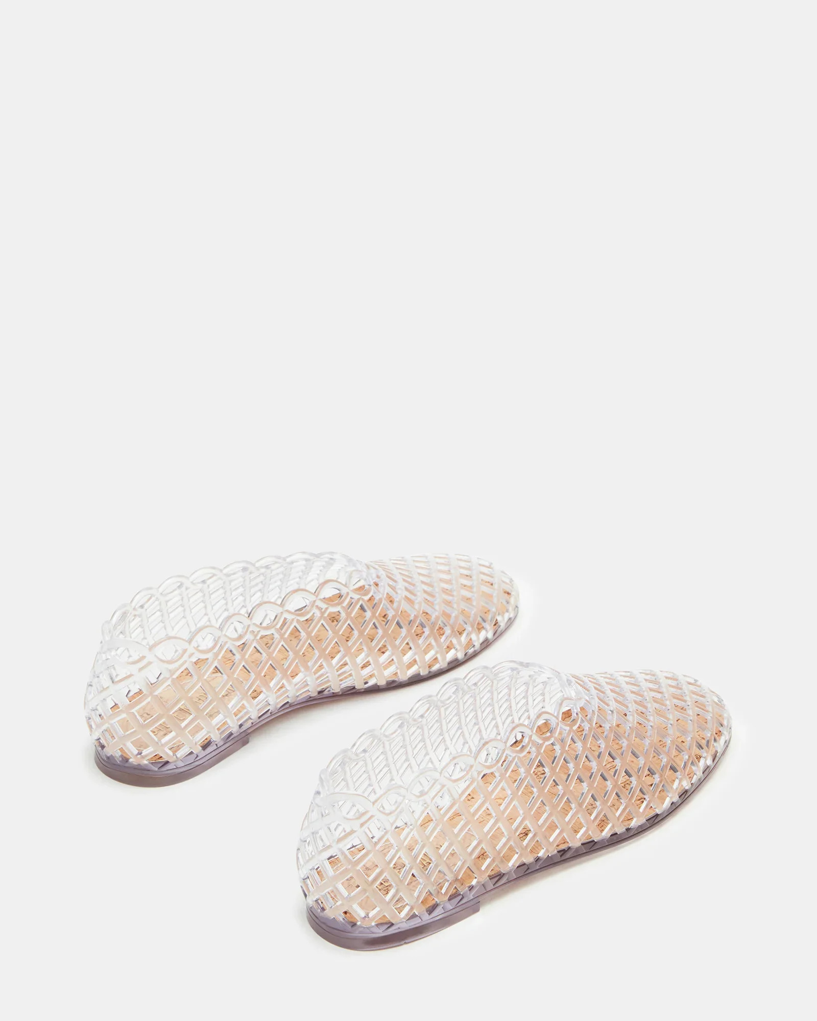 GROVE Clear Square-Toe Jelly Flats | Women's Designer Flats | Steve Madden (Canada)