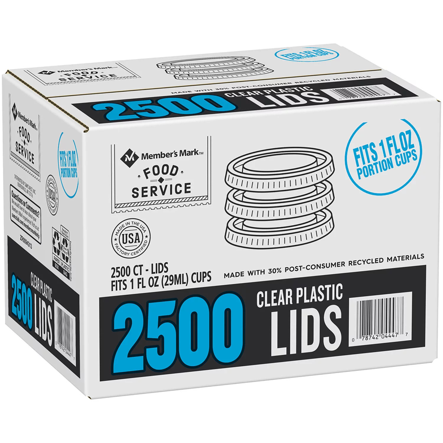 Member's Mark Clear Portion Lids (1oz., 2,500ct.) | Sam's Club