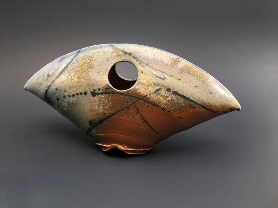 Wood Fired Vase  Ikebana Stingray  Rustic Ceramics - Etsy | Etsy (US)