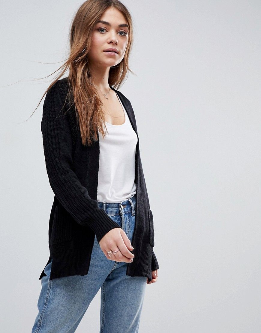 ASOS Ultimate Chunky Knit Cardigan - Black | Asos AU