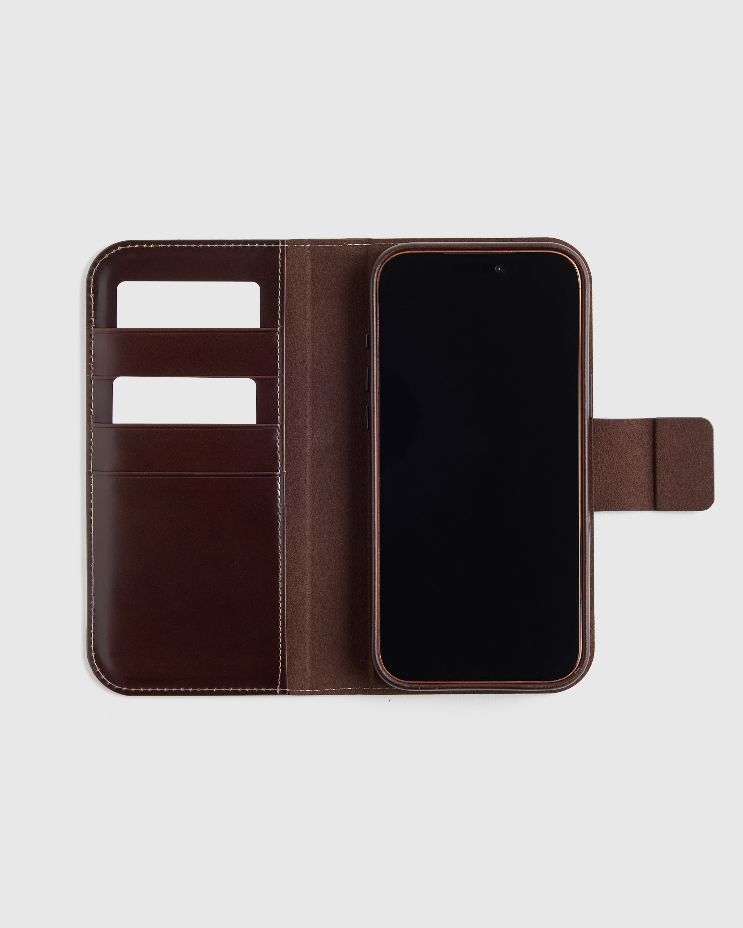Quince | Italian Leather Phone 2-in-1 Folio Case in Espresso Brown, Size 17 Pro | Quince