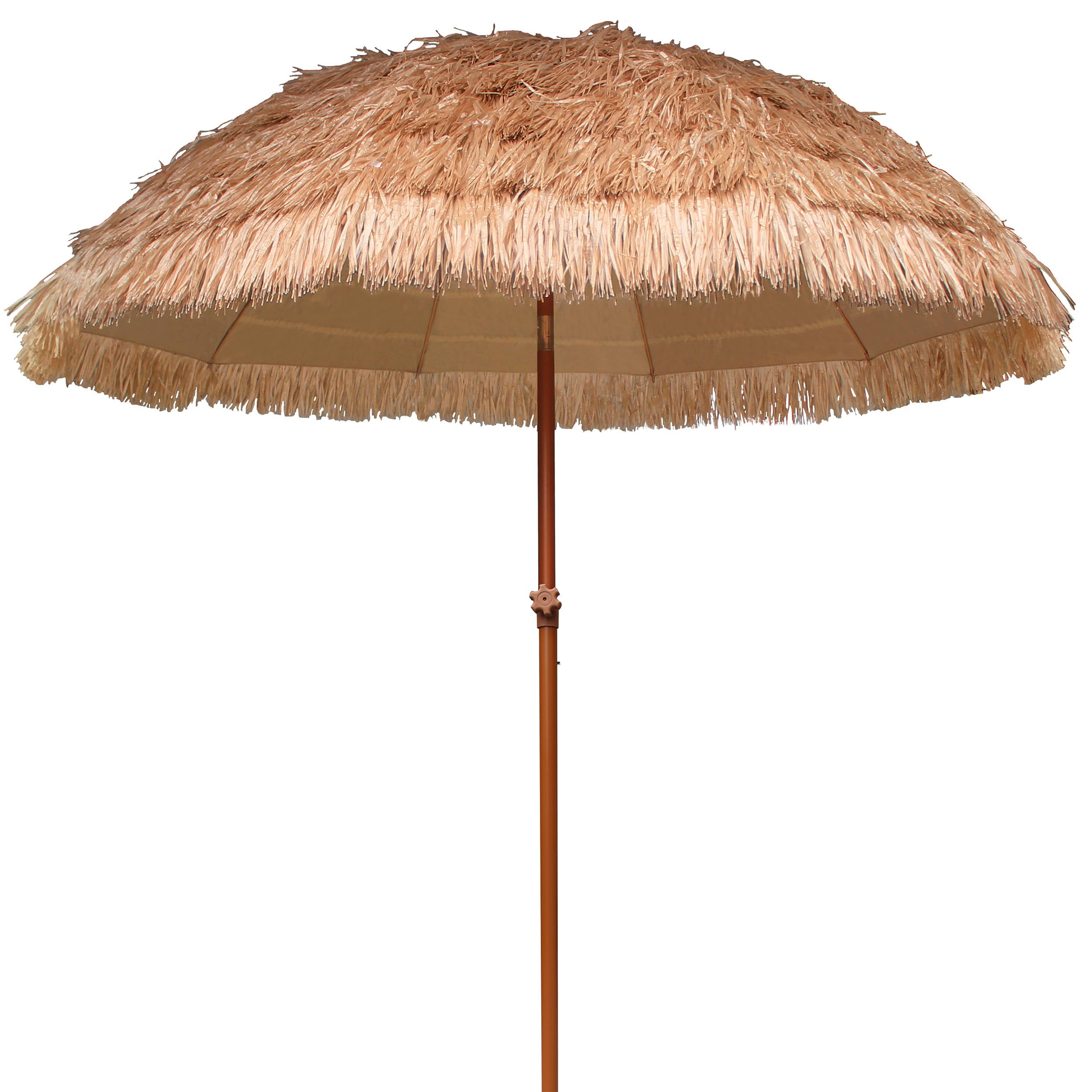 AMMSUN 7.5ft Hula Thatched Tiki Patio Beach Umbrella Hawaiian Style 10 Ribs UPF 50+ with Tilt Car... | Amazon (US)
