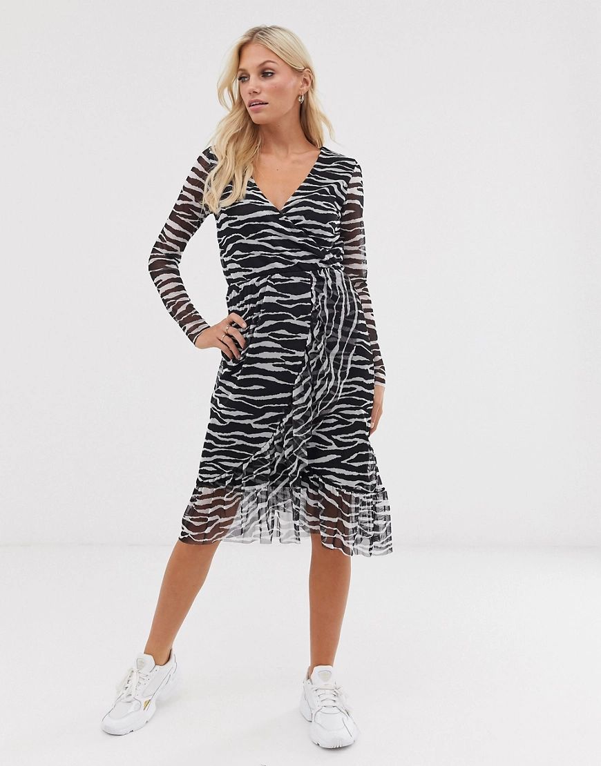 b.Young zebra print wrap dress-Multi | ASOS (Global)