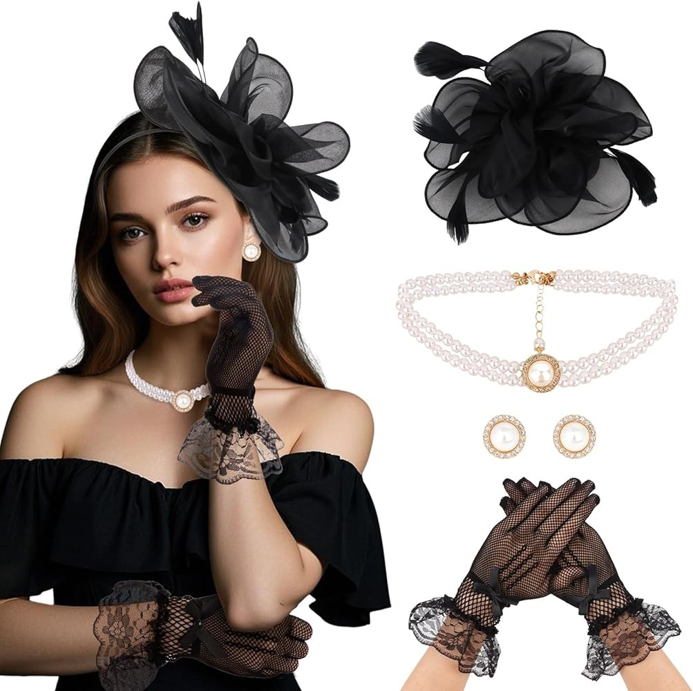 CURASA 4PCS Fascinators Hat Set | Amazon (US)