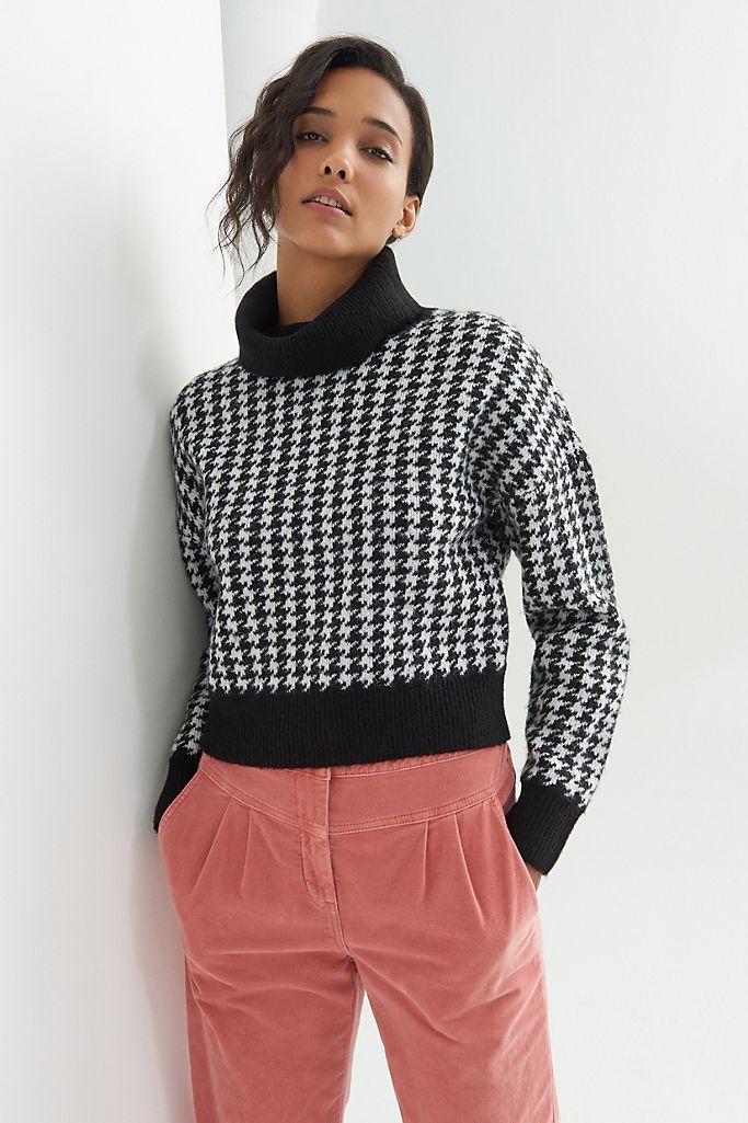 Kathie Houndstooth Turtleneck | Anthropologie (US)