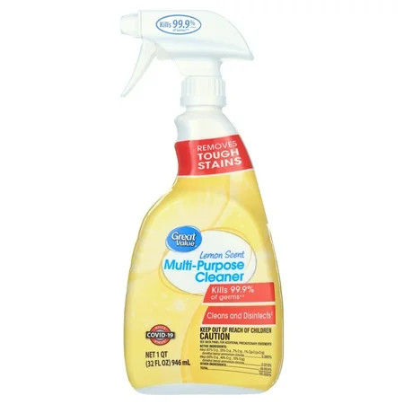 Great Value Multi-Purpose Cleaner, Lemon Scent, 32 FL OZ | Walmart (US)