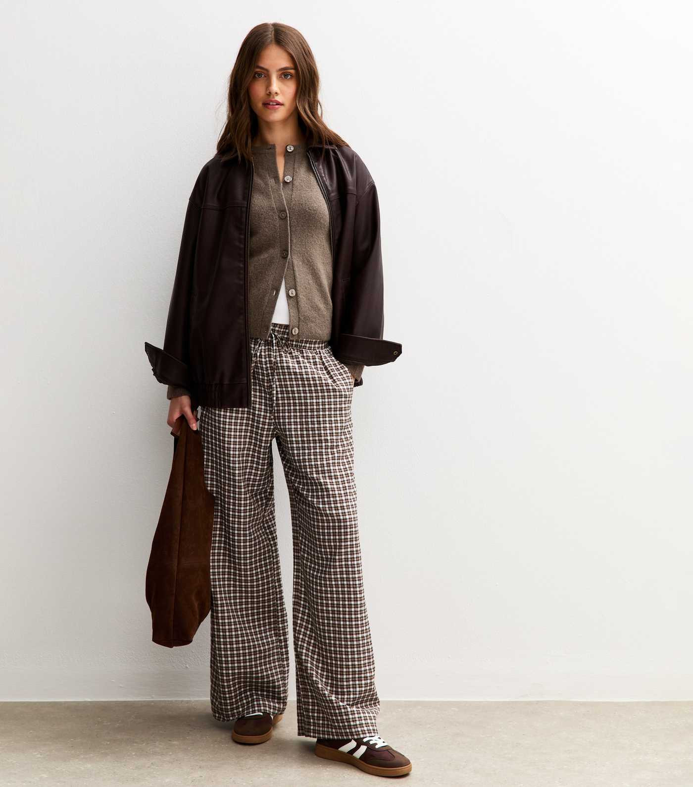 Dark Mink Crew Neck Knit Cardigan | New Look | New Look (UK)