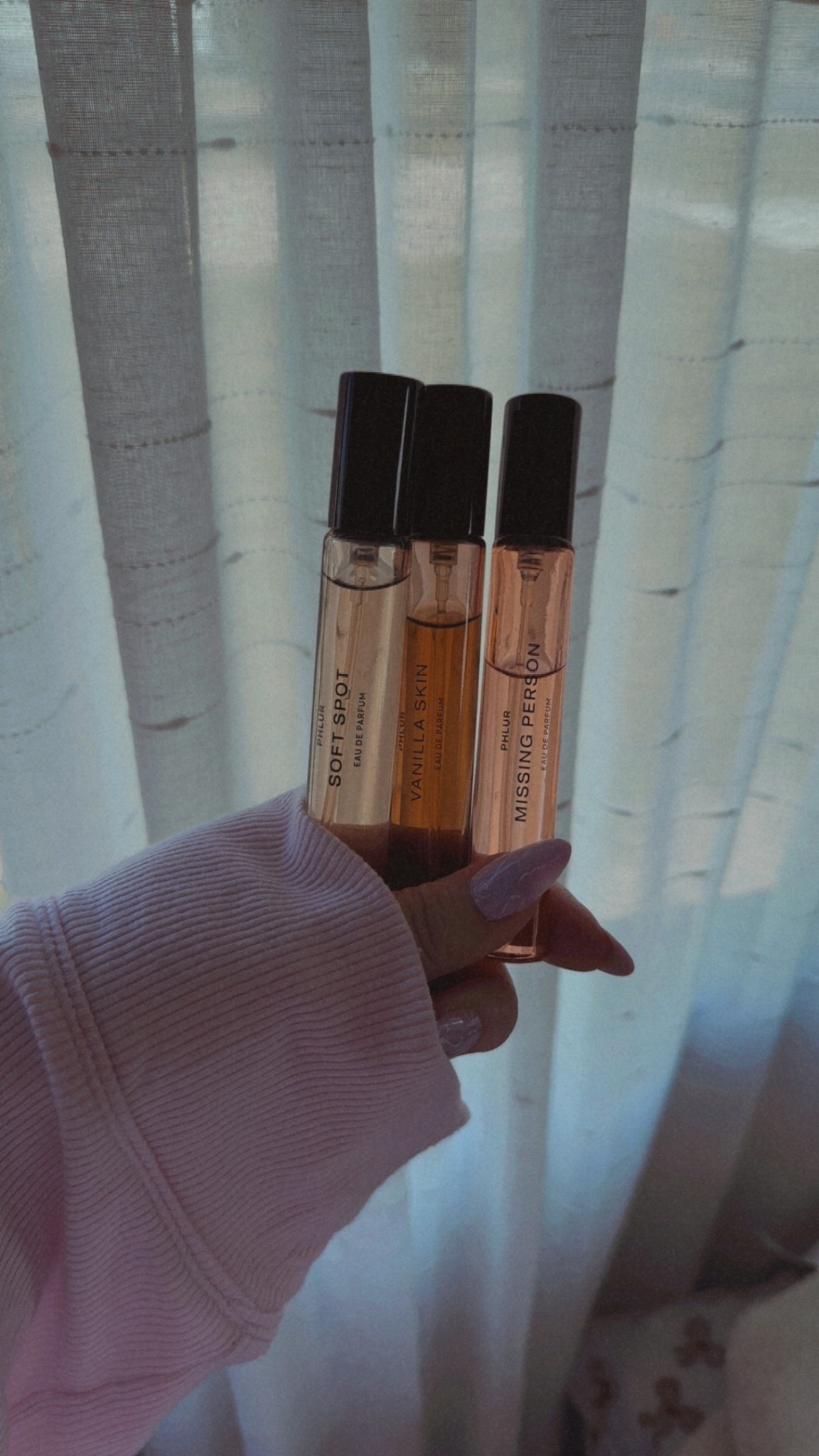 Current scent rotation 🤍✨ These have been on repeat lately and I get asked about them all the time 🙌 Such good everyday fragrances whether you want something soft, warm, or a little more noticeable 💖 phlur perfumes | perfume collection | fragrance favorites | everyday perfume | signature scent | soft feminine scent | vanilla perfume | skin scent | clean girl aesthetic | beauty favorites | perfume layering | subtle fragrance | warm scent | long lasting perfume | trending perfumes | phlur missing person | phlur vanilla skin | phlur soft spot | amazon beauty finds | beauty inspo ✨

#LTKBeauty #LTKselfcare #LTKmorningroutine