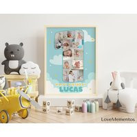 1st Birthday Gift For A Boy, 1 Year Old Party Decor Card, High-Chair Banner, First Old Boy | Etsy (US)