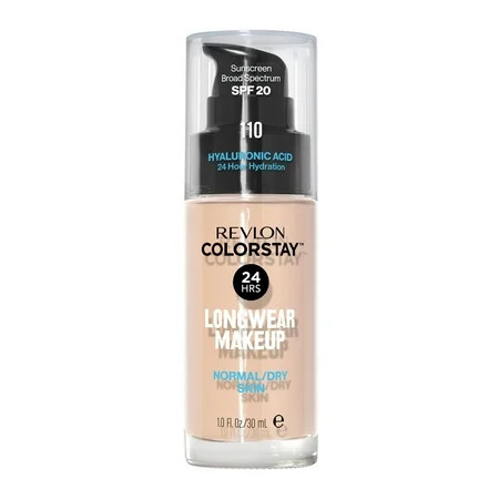 Revlon ColorStay Liquid Foundation Makeup, Normal/Dry Skin, SPF 20, 110 Ivory, 1 fl oz | Walmart (US)