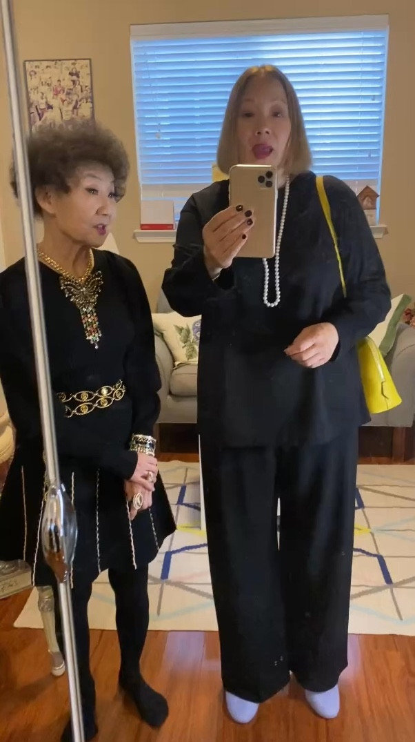 Tieghan Gerard (@halfbakedharvest) Book Signing OOTD
We went to #crateandbarrel #highlandvillage to her cookbook signing. I thought I would miss seeing her but was able to comfortably seat my mom, Joanne on one of their comfy couches. #ootd PATTI top: #therow pants: #therow shoes: #chanelshoes necklace: #pearls bag: #hermes #bolide JOANNE: skirt: #sandroparis belt: #chanebelt necklace: #betseyjohnson ring: #whitesapphire ring: #topaz bracelet: #chaneljewelry

#LTKParties #LTKWorkwear #LTKStyleTip