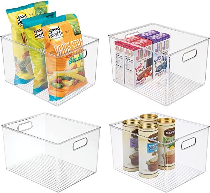 mDesign Plastic Storage Organizer Container Bin for Kitchen Organization in Pantry, Cabinet, Coun... | Amazon (US)