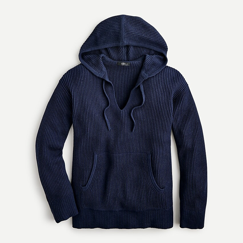 Ribbed cotton-cashmere hoodie | J. Crew US