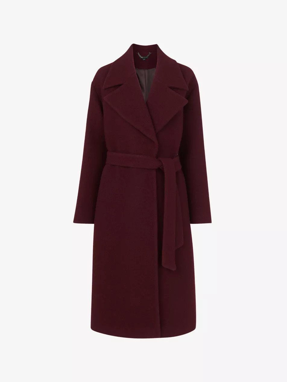 Lorna tie-waist relaxed-fit wool coat | Selfridges