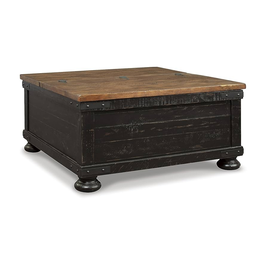 Signature Design by Ashley Valebeck Farmhouse Lift Top Coffee Table with Storage, Distressed Brow... | Amazon (US)