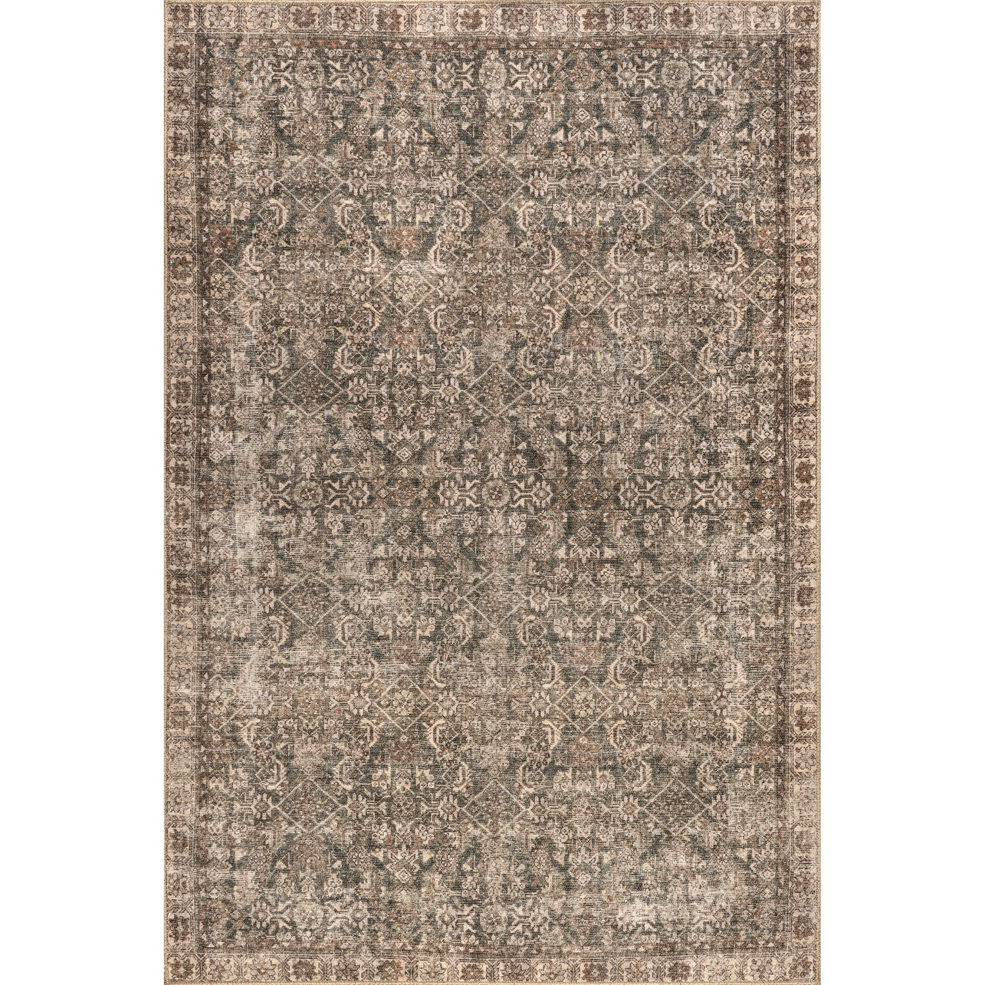 Nuloom Hillstone Collection Traditional Vintage Medallion Area Rug, 7' 10" x 10', Calianna Brown | Walmart (US)