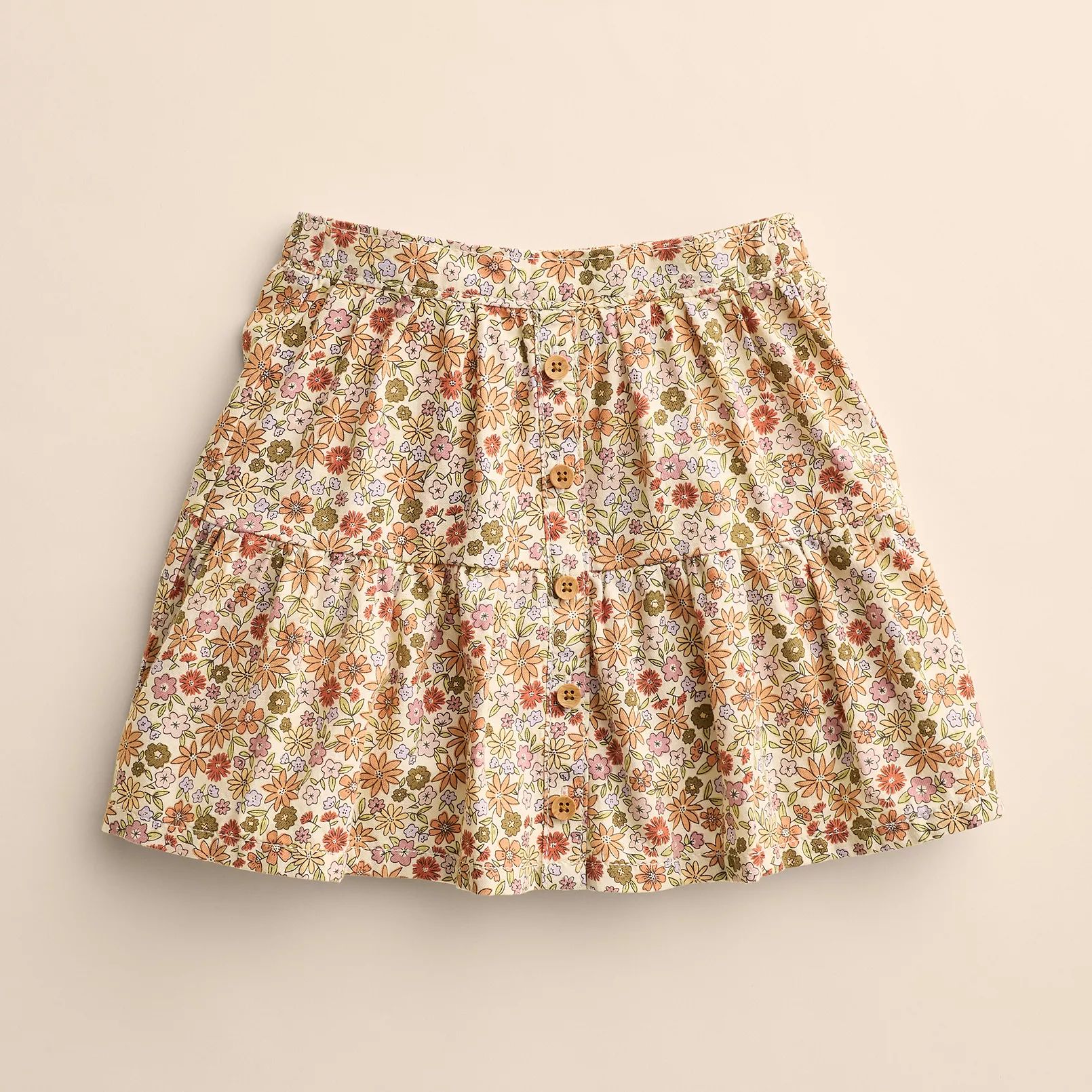 Toddler Girl Little Co. by Lauren Conrad Button Front Tiered Skirt | Kohl's