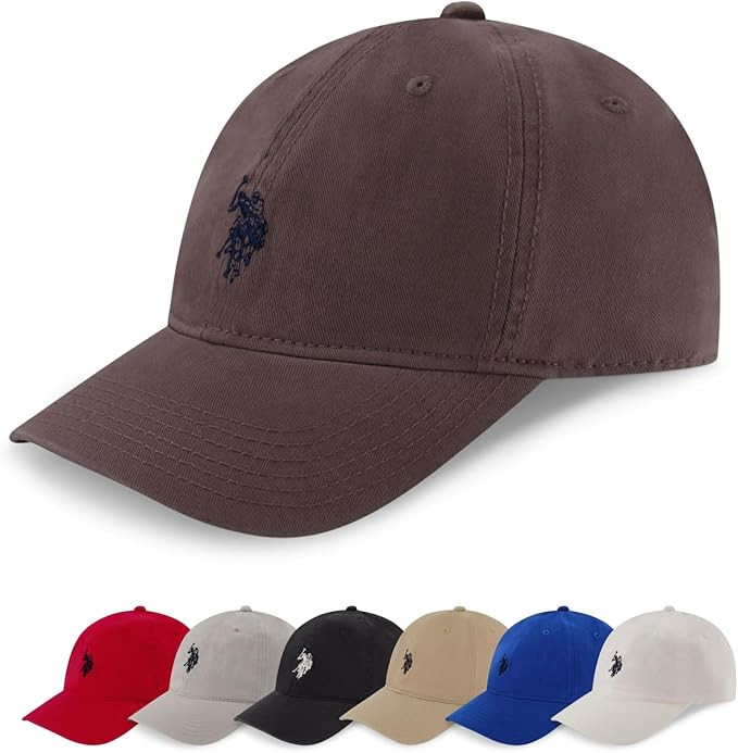 U.S. Polo Assn. Baseball Cap, 100% Cotton Adjustable Dad Hat with Small Pony Logo | Amazon (US)