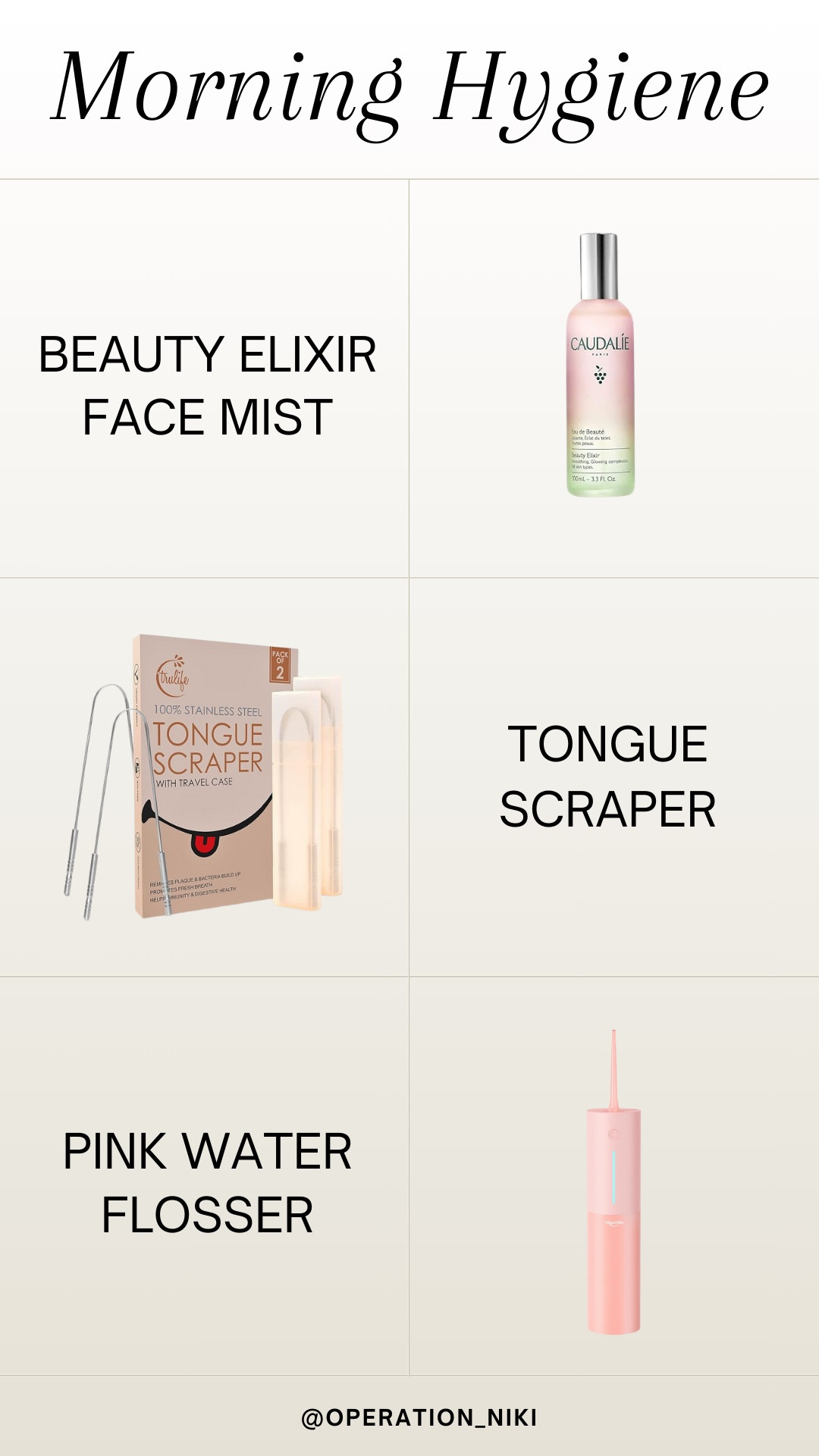 Starting the morning fresh with my go-to hygiene essentials! ✨ A little skincare, fresh breath, and all the must-haves to feel my best for the day ahead. It’s the little things that make all the difference!

Follow for more @OPERATION_NIKI on IG, TikTok, & Facebook sahm, home essentials, mom hacks, organized home, mom must haves, cleaning tips, organization, bedroom clean, cleaning, organization, cleaning tools, mattress vacuum, house odors, house spray, christmas gifts, fall outfit inspo, holidays, cleaning, motivation, clean with me, cleaning tips, scrub daddy, self care, morning skincare routine

#LTKTravel #LTKBeauty #LTKGiftGuide
