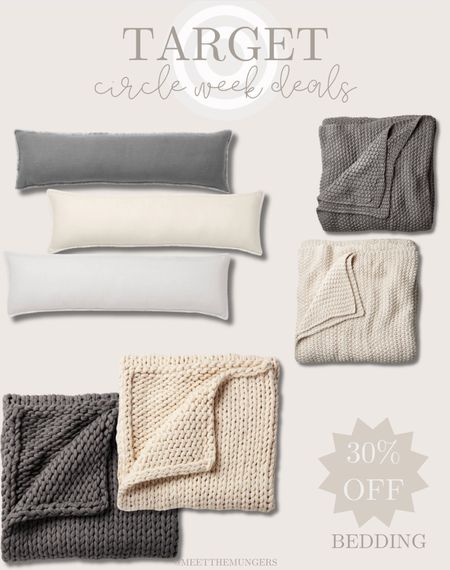 Target circle week deals. 30% bedding!

target / target finds / casaluna / waffle blanket / knit blankets / decorative pillows / bedding / target bedding

#LTKsalealert #LTKhome #LTKxTarget