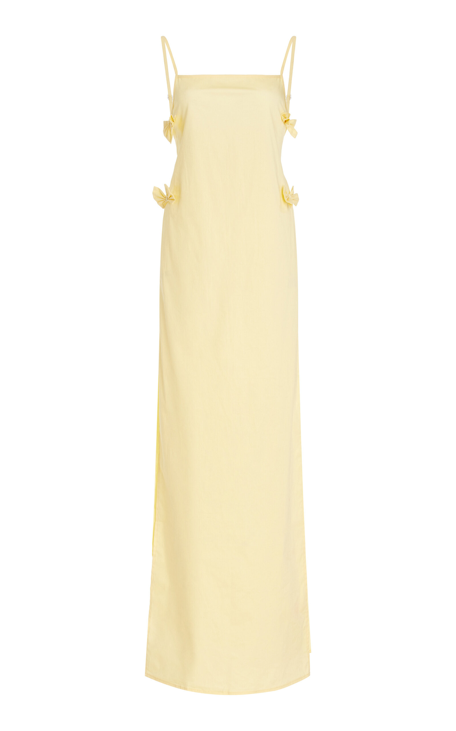 Exclusive Bow-Detailed Cotton-Blend Maxi Dress | Moda Operandi (Global)