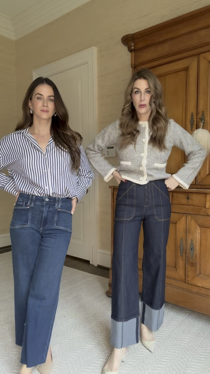 Too easy transitional looks as we had into spring.

I’m wearing a size 4 in my denim, a small in my top and an 8 in my kitten heels. 

Megan is wearing a small in her blouse and a 4 in her denim. I can’t link the Dior flats but I’ve linked a similar item under $40.

#LTKStyleTip #LTKOver40 #LTKShoeCrush