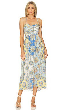 Yumi Kim Corinne Cut Out Dress in Aqua Paisley from Revolve.com | Revolve Clothing (Global)