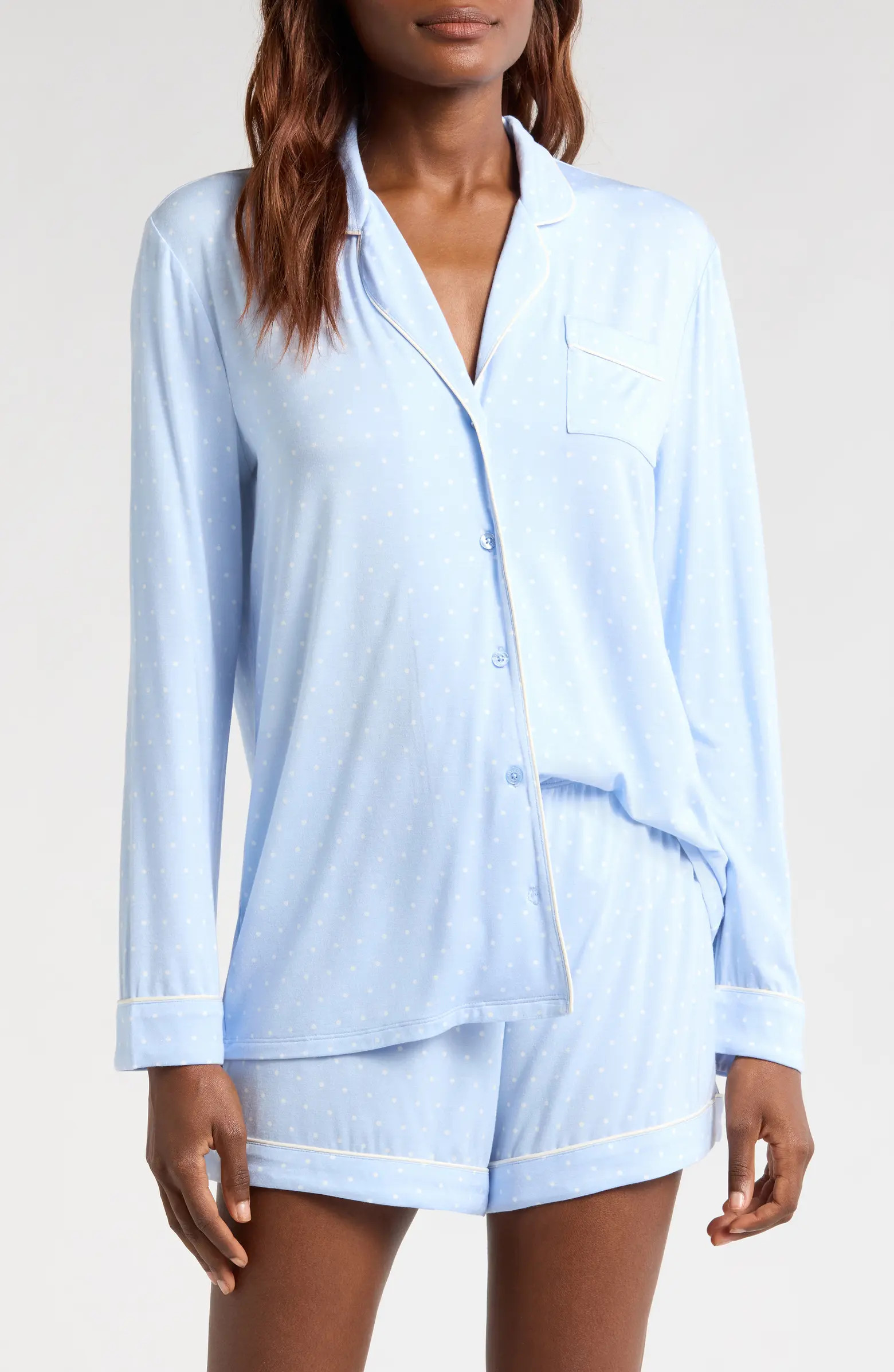 Moonlight Eco Long Sleeve Short Pajamas | Nordstrom