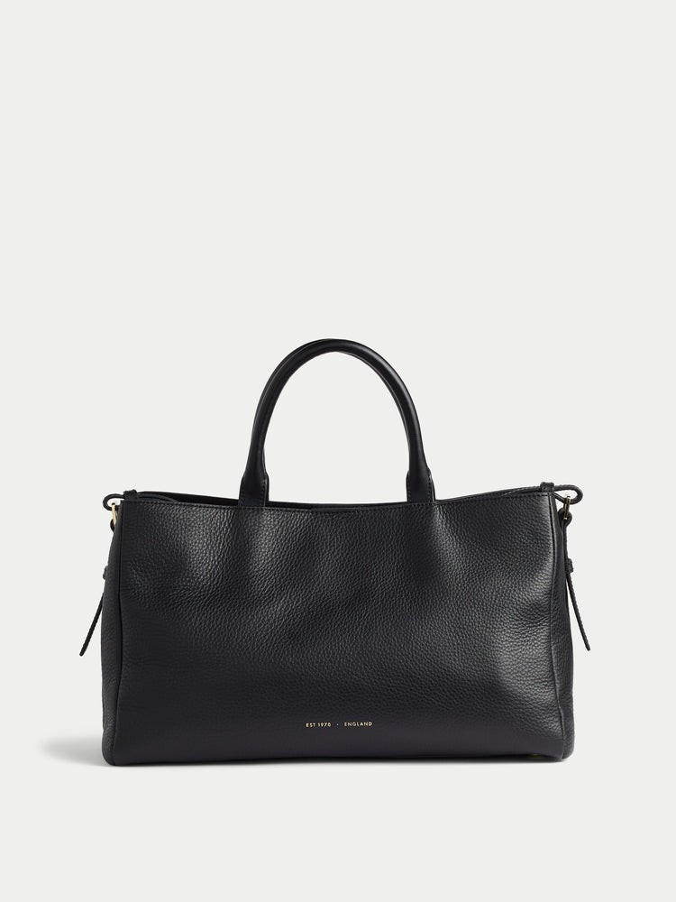 Adela Pebble Leather Tote | Black | Jigsaw (UK)