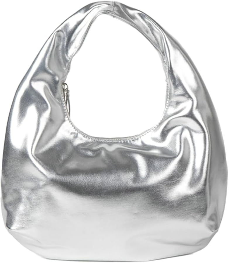 Hobo Bag for Women Crescent Metallic Purse Clutch Bag Tote Crossbody Handbags Ladies Chic Shoulde... | Amazon (US)